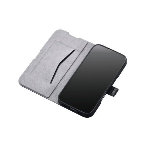 iPhone 17/手帳型ケース/薄型/磁石付/カーボンブラック