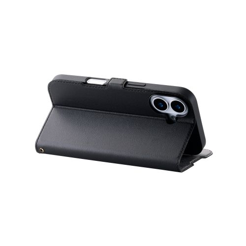 iPhone 17/手帳型ケース/磁石付/耐衝撃/ブラック