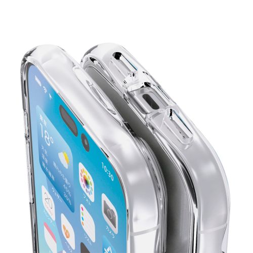 iPhone 17/TOUGH SLIM LITE/オールクリア/メタルステッカー付/クリア