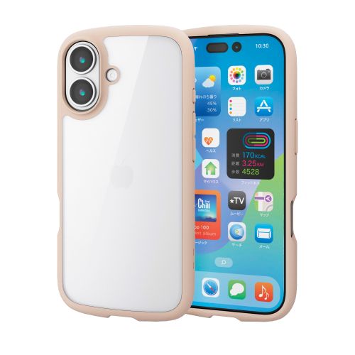iPhone 17/TOUGH SLIM LITE/フレームカラー/メタルステッカー付/ベージュ