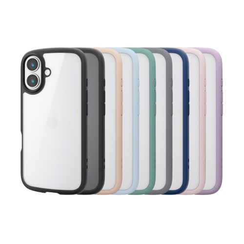 iPhone 17/TOUGH SLIM LITE/フレームカラー/メタルステッカー付/ブラック