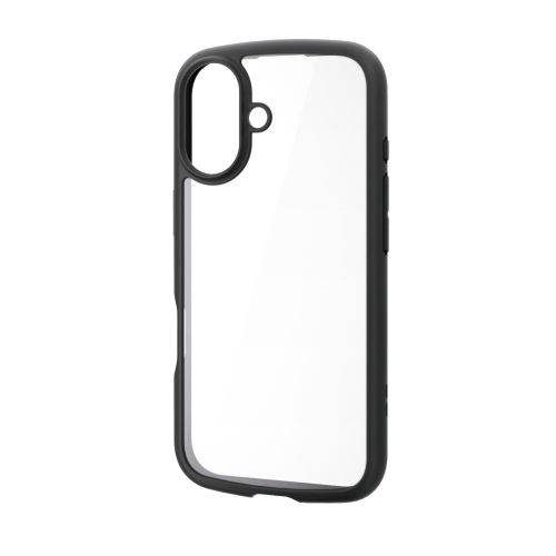 iPhone 17/TOUGH SLIM LITE/フレームカラー/背面ガラス/メタルステッカー付/ブラック