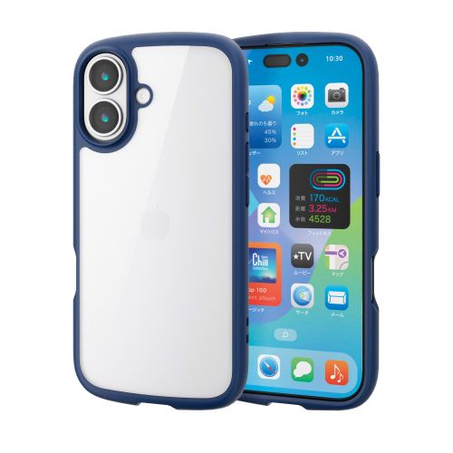 iPhone 17/TOUGH SLIM LITE/フレームカラー/メタルステッカー付/ネイビー