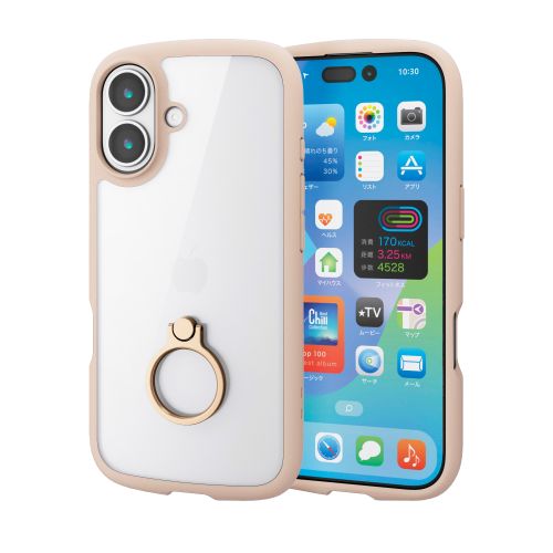 iPhone 17/TOUGH SLIM LITE/フレームカラー/リング付/ベージュ