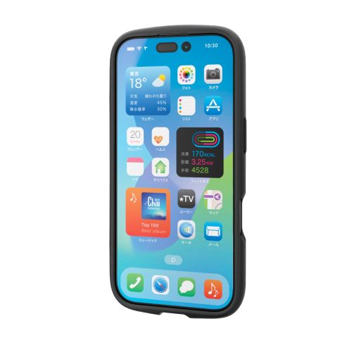 iPhone 17/TOUGH SLIM LITE/フレームカラー/リング付/ブラック