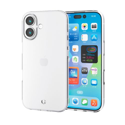 iPhone 17/ソフトケース/メタルステッカー付/クリア