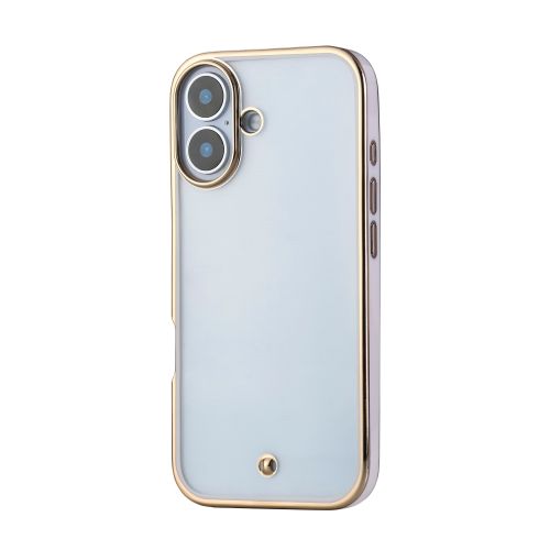 iPhone 17/ソフトケース/メタリックライン/メタルステッカー付/ピンク