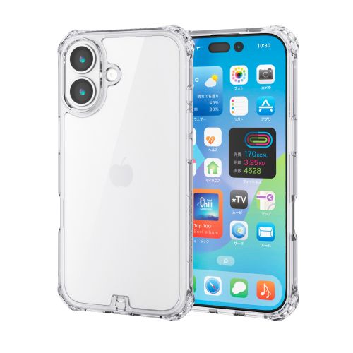 iPhone 17/ZEROSHOCK/インビジブル/メタルステッカー付/クリア