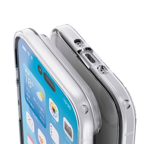 iPhone Air/ハイブリッドケース/メタルステッカー付/クリア