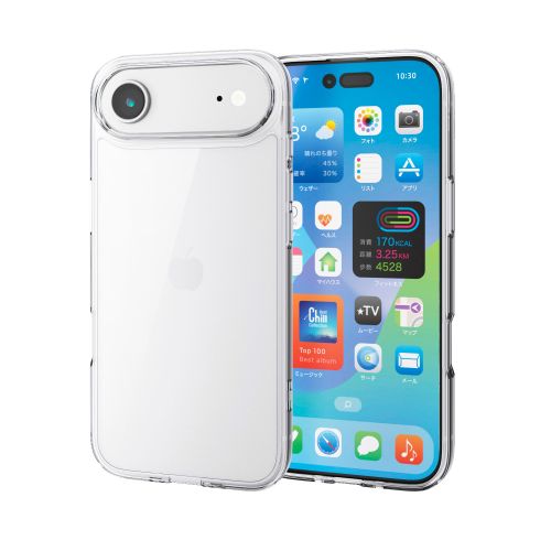 iPhone Air/ハイブリッドケース/メタルステッカー付/クリア