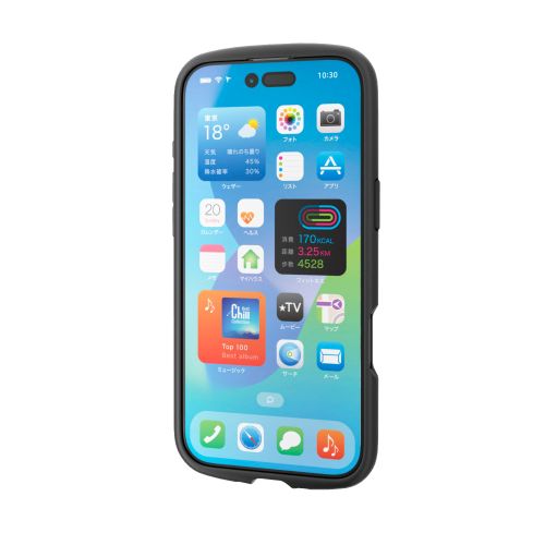 iPhone Air/TOUGH SLIM LITE/フレームカラー/メタルステッカー付/ブラック