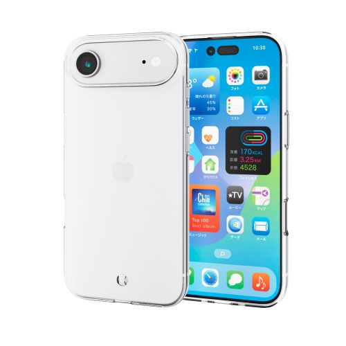 iPhone Air/ソフトケース/メタルステッカー付/クリア