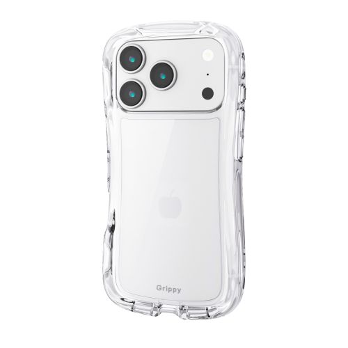 iPhone 17 Pro/Grippy/オールクリア/メタルステッカー付/クリア