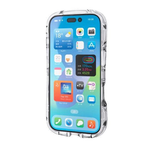 iPhone 17 Pro/Grippy/オールクリア/メタルステッカー付/クリア