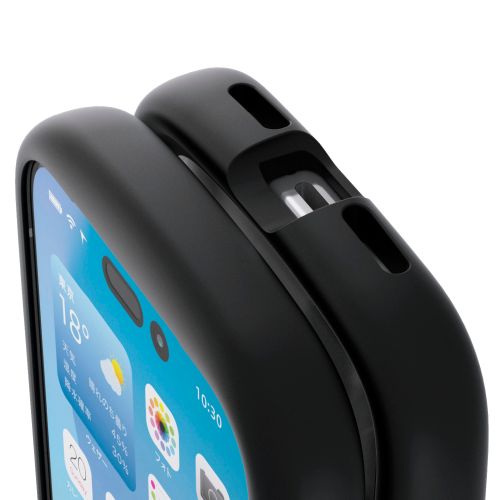 iPhone 17 Pro/Grippy/フレームカラー/メタルステッカー付/ブラック