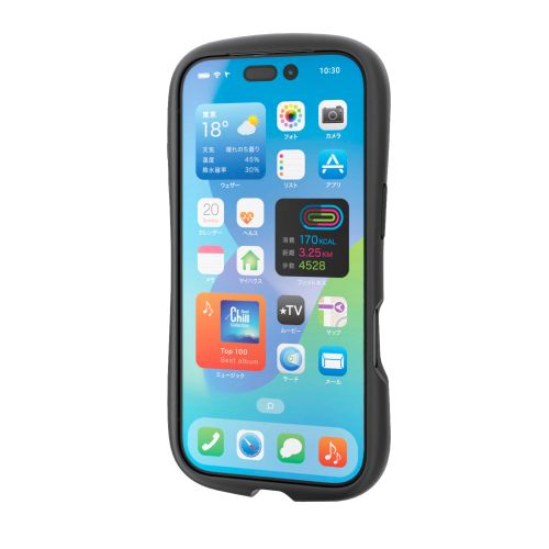 iPhone 17 Pro/Grippy/フレームカラー/メタルステッカー付/ブラック