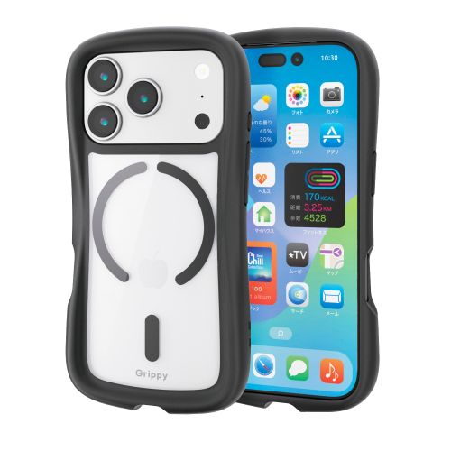 iPhone 17 Pro/Grippy/フレームカラー/MAGKEEP/ブラック