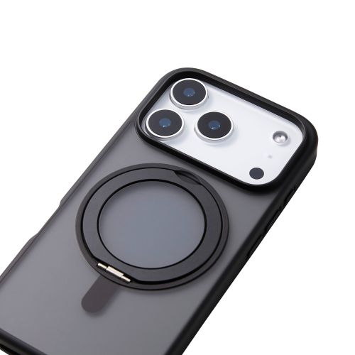 iPhone 17 Pro/ハイブリッドケース/MAGKEEP/スタンド/ブラック