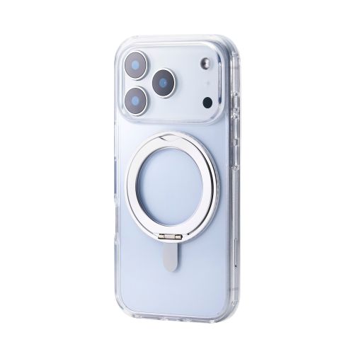 iPhone 17 Pro/ハイブリッドケース/MAGKEEP/スタンド/シルバー