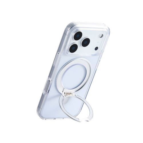 iPhone 17 Pro/ハイブリッドケース/MAGKEEP/スタンド/シルバー