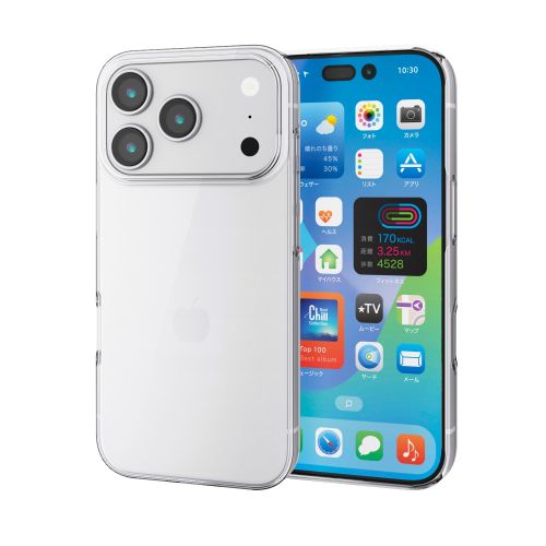 iPhone 17 Pro/ハードケース/極薄/0.6mm/メタルステッカー付/クリア