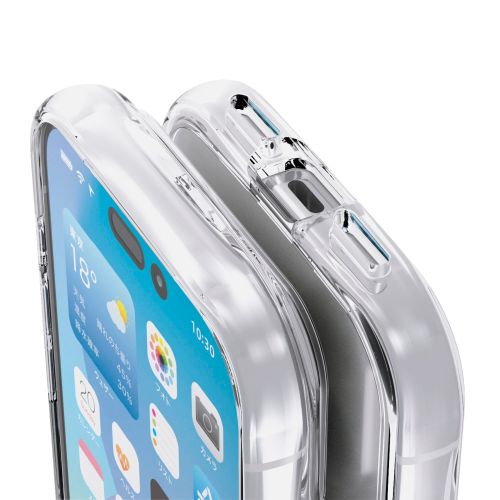 iPhone 17 Pro/TOUGH SLIM LITE/オールクリア/メタルステッカー付/クリア