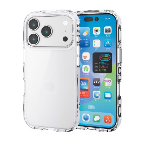 iPhone 17 Pro/TOUGH SLIM LITE/オールクリア/メタルステッカー付/クリア