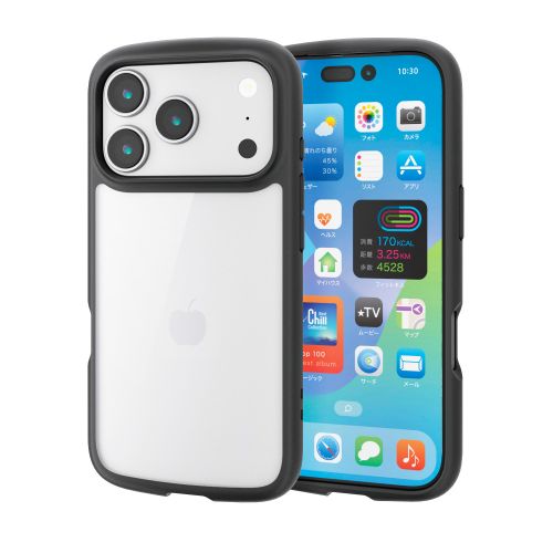 iPhone 17 Pro/TOUGH SLIM LITE/フレームカラー/メタルステッカー付/ブラック