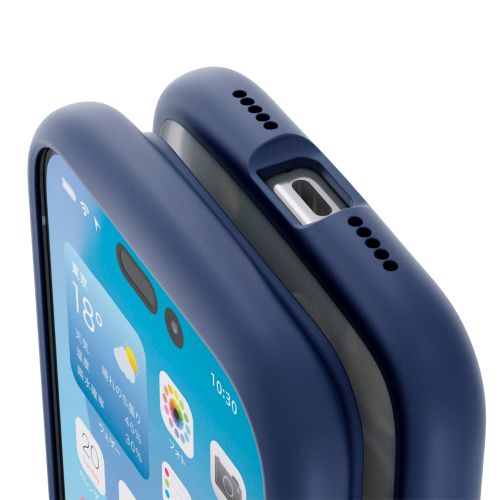 iPhone 17 Pro/TOUGH SLIM LITE/フレームカラー/極限/メタルステッカー付/ネイビー