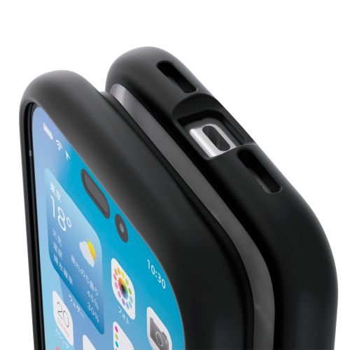 iPhone 17 Pro/TOUGH SLIM LITE/フレームカラー/リング付/ブラック