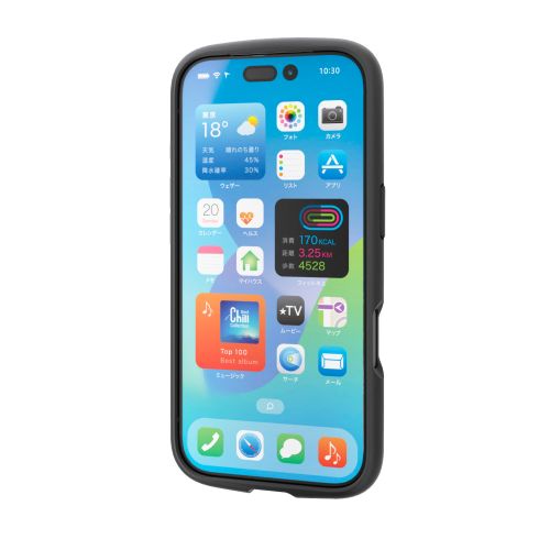 iPhone 17 Pro/TOUGH SLIM LITE/フレームカラー/リング付/ブラック