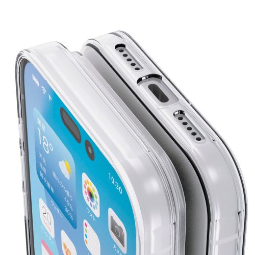 iPhone 17 Pro/ソフトケース/メタルステッカー付/クリア