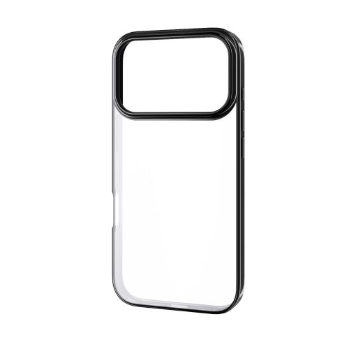 iPhone 17 Pro/ソフトケース/サイドメッキ/メタルステッカー付/ブラック