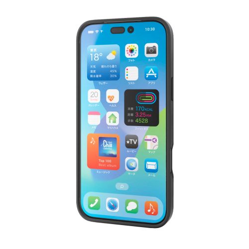 iPhone 17 Pro Max/ハイブリッドケース/D3O/フレームカラー/メタルステッカー付/ブラック