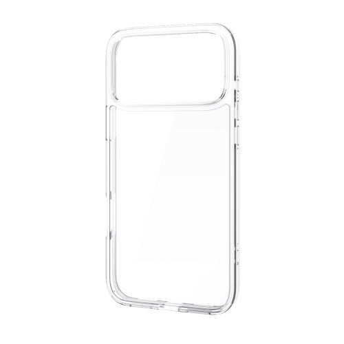 iPhone 17 Pro Max/ハイブリッドケース/ガラス/スタンダード/メタルステッカー付/クリア