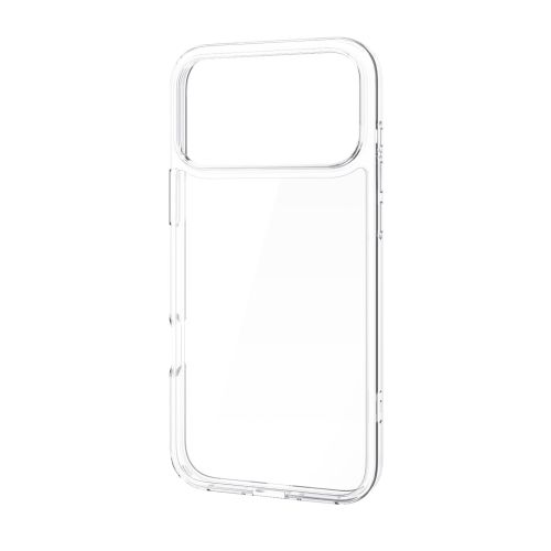 iPhone 17 Pro Max/ハイブリッドケース/メタルステッカー付/クリア