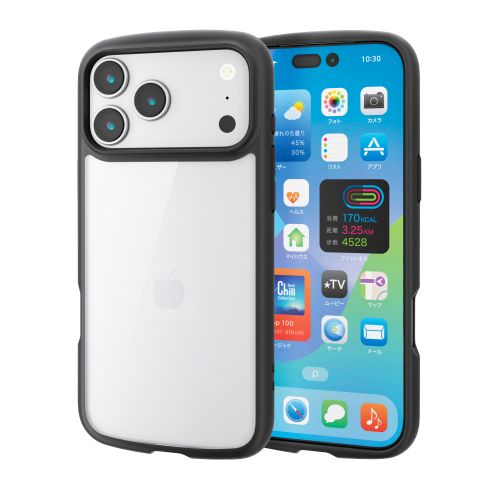 iPhone 17 Pro Max/TOUGH SLIM LITE/フレームカラー/メタルステッカー付/ブラック