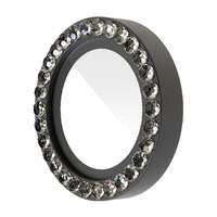 iPhone 16eカメラレンズガラスフィルム/ラインストーン/&Me/ブラック