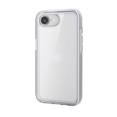 iPhone 16e/ハイブリッドケース/エアバッグ/全周/MUBRAIN/ブラック×クリア