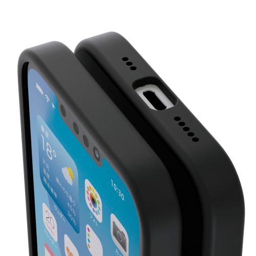 iPhone 16e/ハイブリッドシリコンケース/MAGKEEP/TONO/ブラック