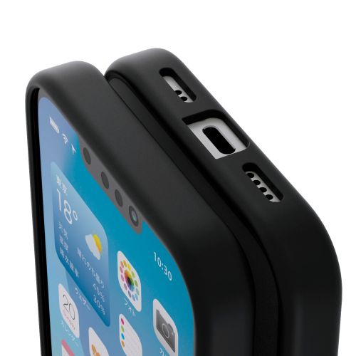 iPhone 16e/ハイブリッドケース/MAGKEEP/スタンド/マットブラック