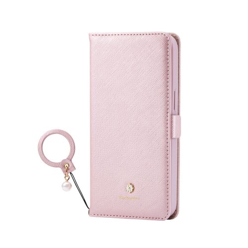 iPhone 16e/レザーケース/手帳型/磁石付き/リング付き/&Me/ピンク