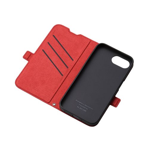 iPhone 16e/ソフトレザーケース/薄型/磁石付/MAGKEEP/ブラック