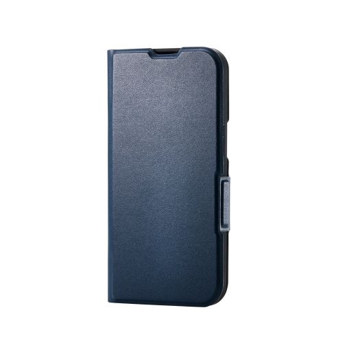 iPhone 16e/レザーケース/手帳型/UltraSlim/薄型/磁石付き/ネイビー