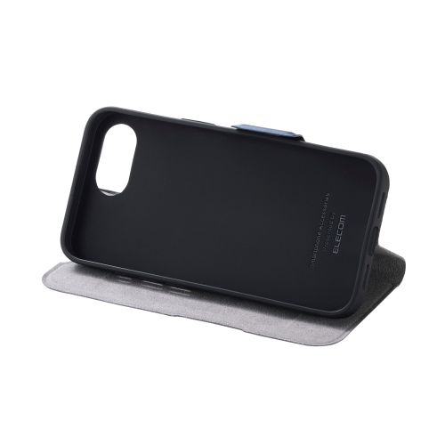 iPhone 16e/レザーケース/手帳型/UltraSlim/薄型/磁石付き/ネイビー