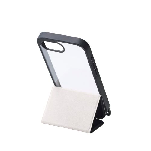 iPhone 16e/ソフトレザーケース/縦型フラップ/磁石付/ブラック