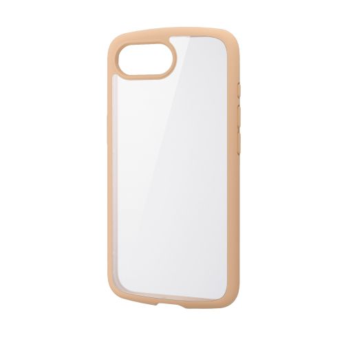 iPhone 16e/ハイブリッドケース/TOUGH SLIM LITE/フレームカラー/背面クリア/ストラップシート付属/カフェオレ