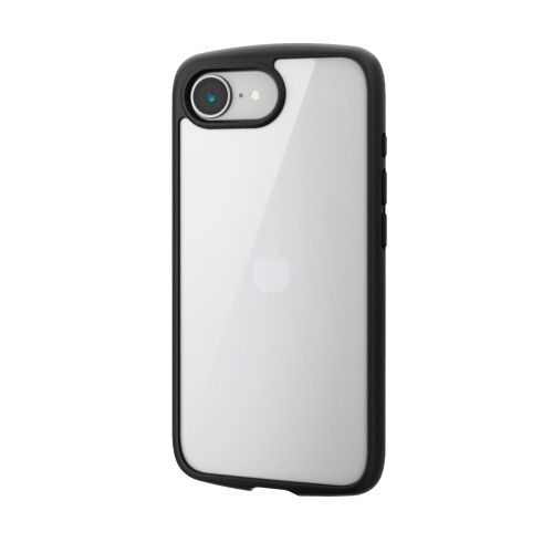 iPhone 16e/ハイブリッドケース/TOUGH SLIM LITE/フレームカラー/背面クリア/背面ガラス/ストラップシート付属/ブラック