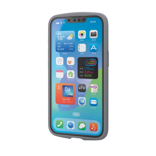 iPhone 17e/16e/ハイブリッドケース/TOUGH SLIM LITE/フレームカラー/背面クリア/ストラップシート付属/グレー