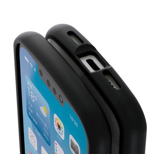 iPhone 17e/16e/ハイブリッドケース/TOUGH SLIM LITE/フレームカラー/背面クリア/極限保護/ブラック